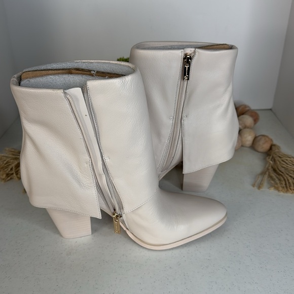 Jessica Simpson Womens Coulton Fold-Over Ankle Boots Sz 11 Color Chalk - Picture 6 of 11